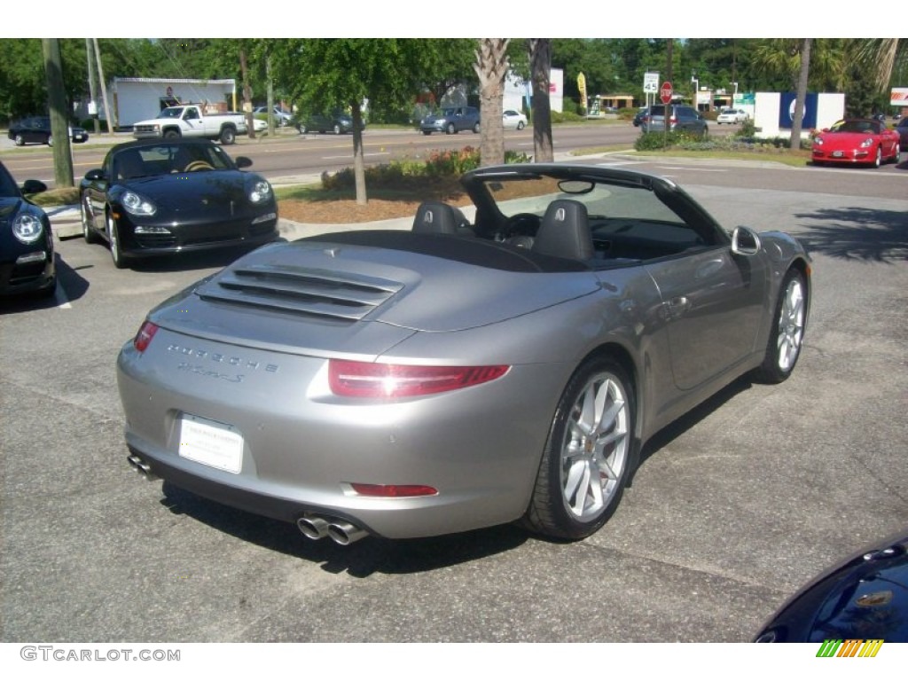 2012 911 Carrera S Cabriolet - Platinum Silver Metallic / Black photo #6