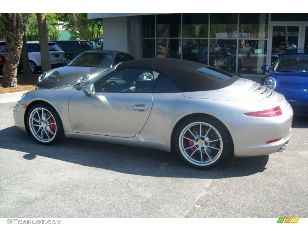 2012 911 Carrera S Cabriolet - Platinum Silver Metallic / Black photo #11