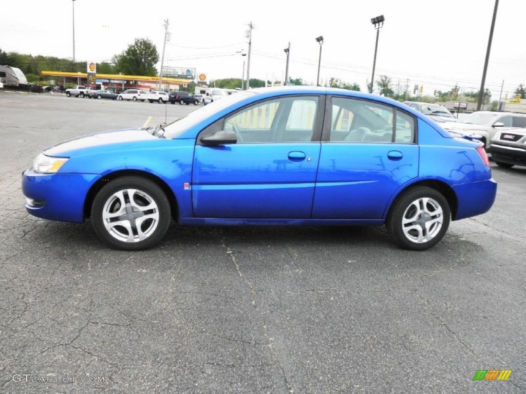 2004 ION 3 Sedan - Electric Blue / Grey photo #4