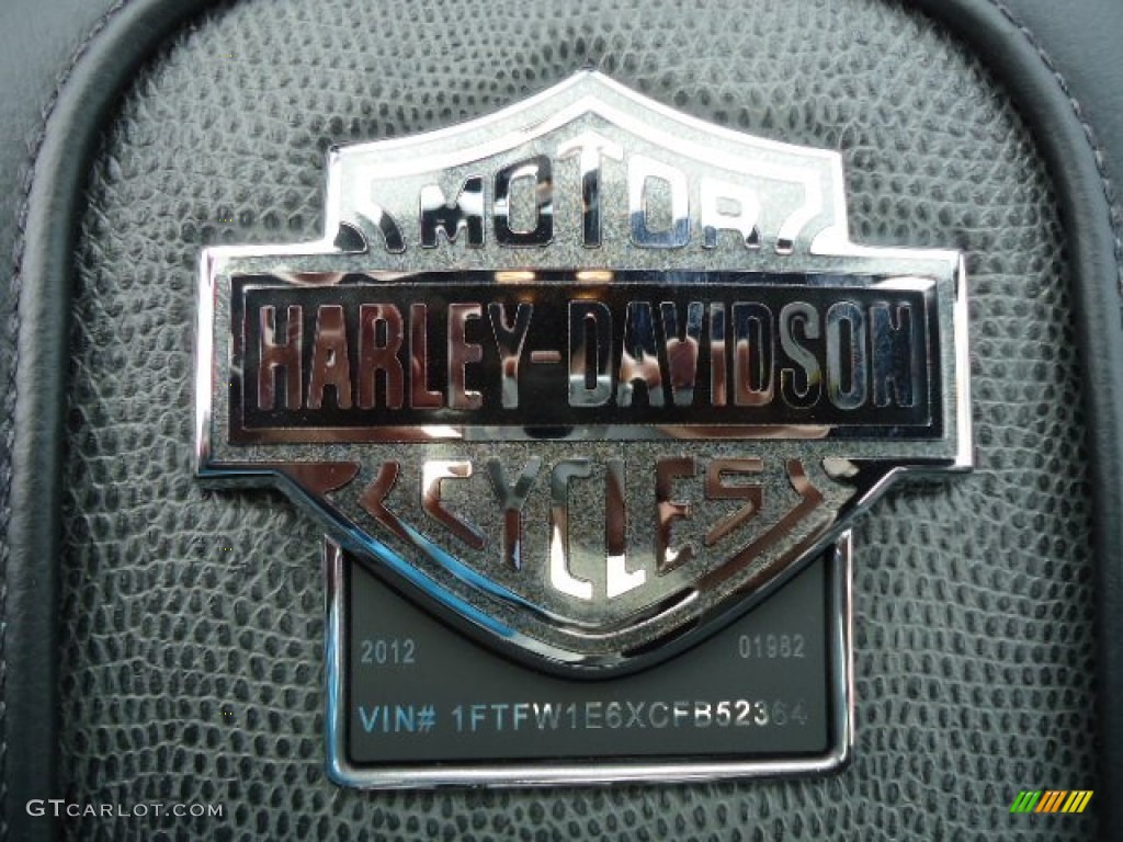 2012 F150 Harley-Davidson SuperCrew 4x4 - White Platinum Metallic Tri-Coat / Harley-Davidson Black/Smoked Silver "Snakeskin" Leather photo #13