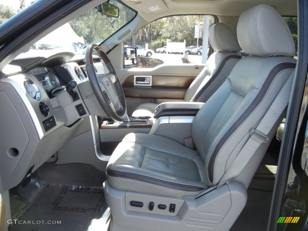 Medium Stone Leather/Sienna Brown Interior 2010 Ford F150 Platinum SuperCrew 4x4 Photo #63931047