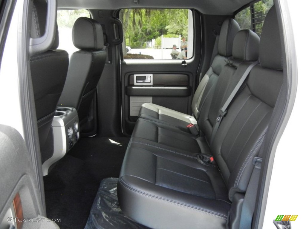 Black Interior 2012 Ford F150 Lariat SuperCrew 4x4 Photo #63932003