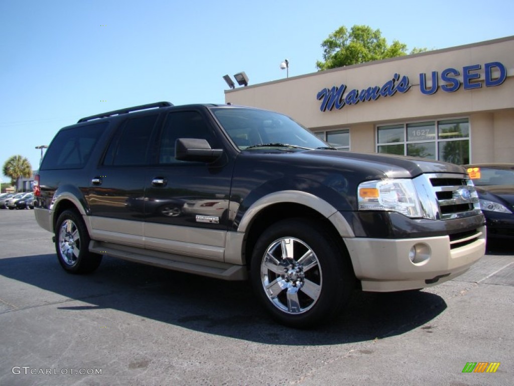 2007 Expedition EL Eddie Bauer - Carbon Metallic / Charcoal Black/Camel photo #1