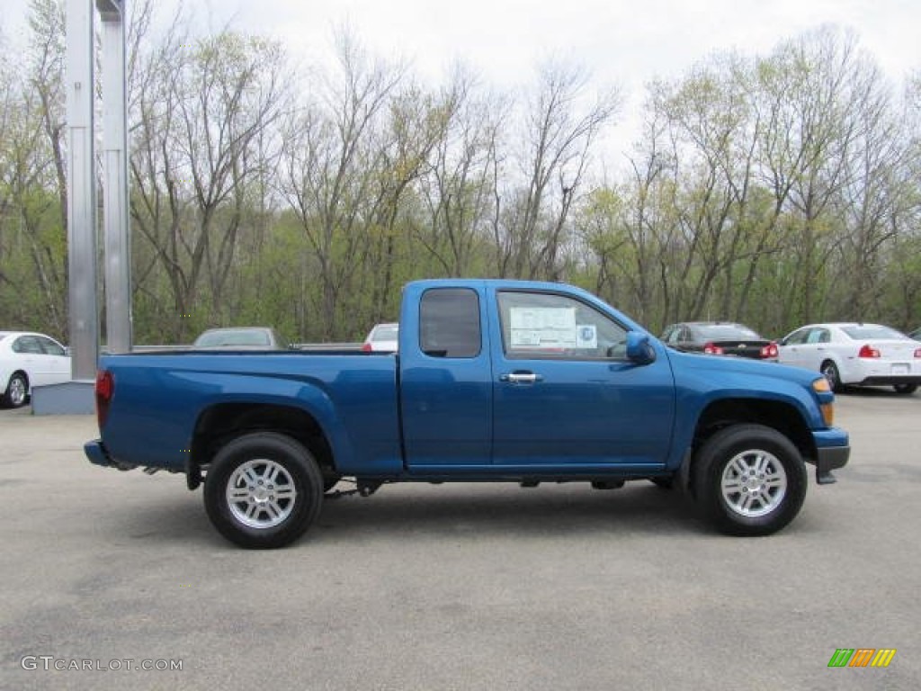 Aqua Blue Metallic 2012 Chevrolet Colorado LT Extended Cab 4x4 Exterior Photo #63935721