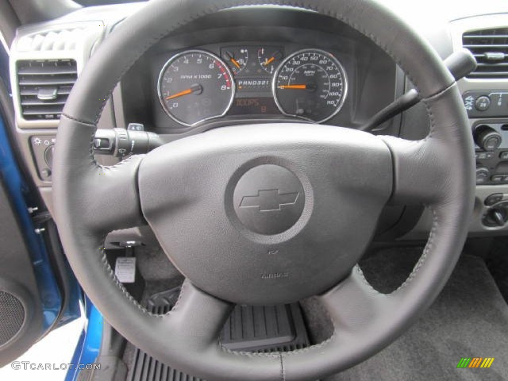 2012 Chevrolet Colorado LT Extended Cab 4x4 Ebony Steering Wheel Photo #63935755