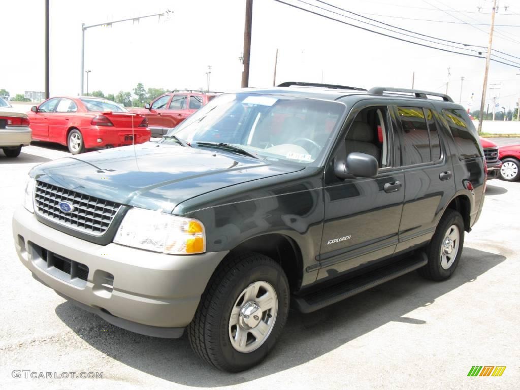 2002 Explorer XLS 4x4 - Aspen Green Metallic / Medium Parchment photo #9