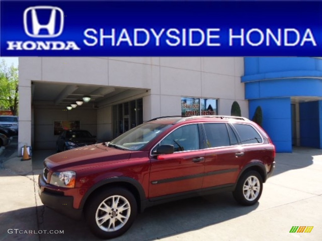 2004 XC90 T6 AWD - Ruby Red Metallic / Taupe/Light Taupe photo #1