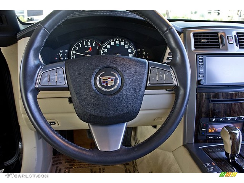 2008 Cadillac XLR -V Series Roadster Cashmere/Ebony Steering Wheel Photo #63938614