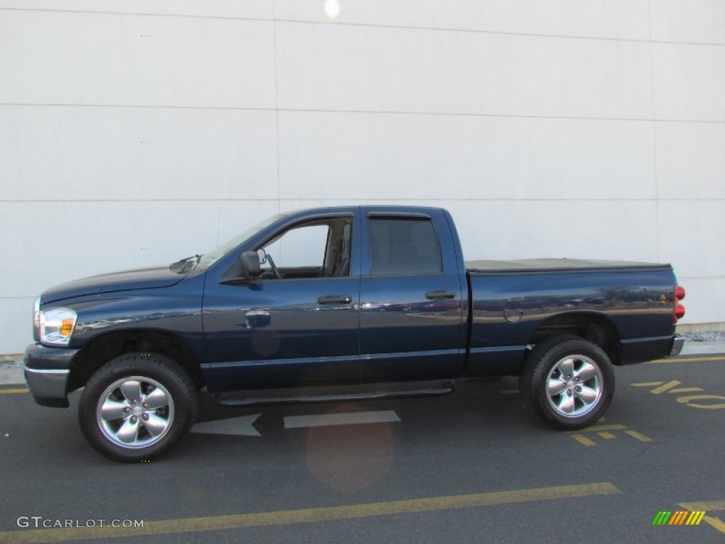 2007 Ram 1500 ST Quad Cab 4x4 - Patriot Blue Pearl / Medium Slate Gray photo #4