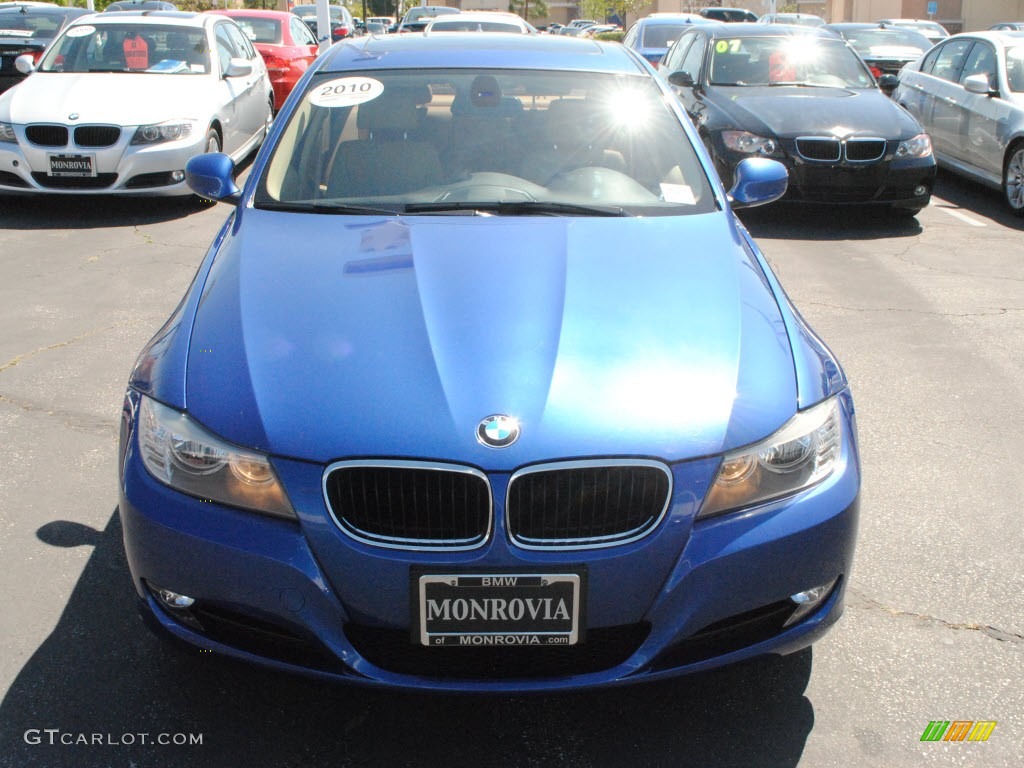 2010 3 Series 328i Sedan - Montego Blue Metallic / Beige photo #2