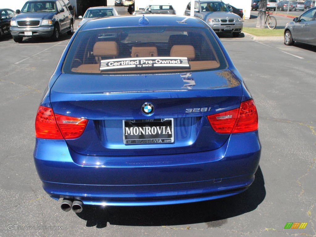 2010 3 Series 328i Sedan - Montego Blue Metallic / Beige photo #11