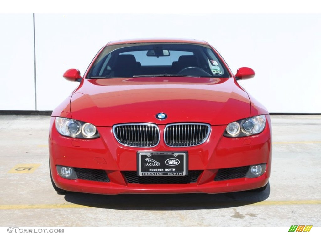 2007 3 Series 328i Coupe - Crimson Red / Black photo #10