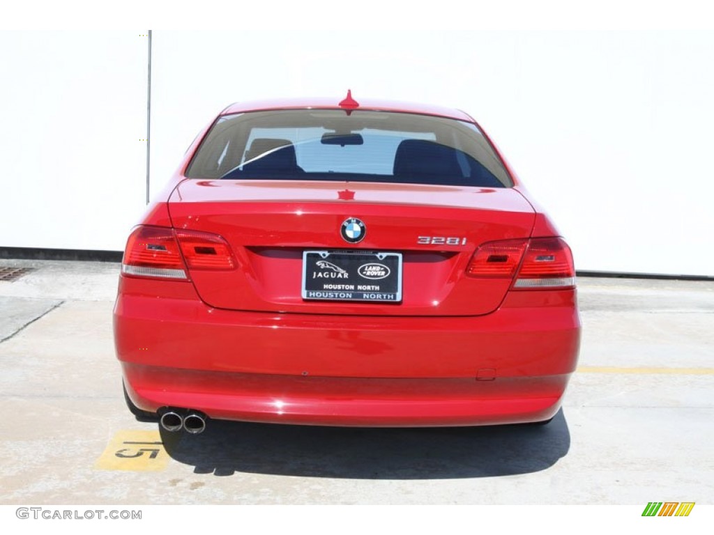 2007 3 Series 328i Coupe - Crimson Red / Black photo #13