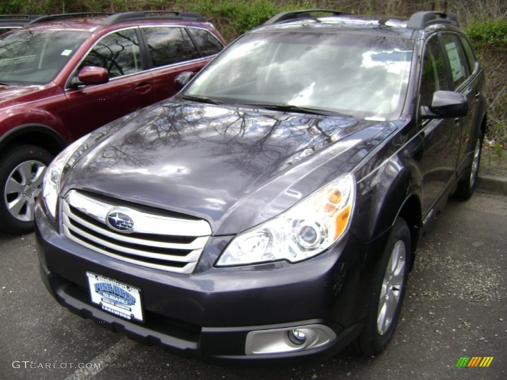 2012 Outback 2.5i - Graphite Gray Metallic / Off Black photo #1