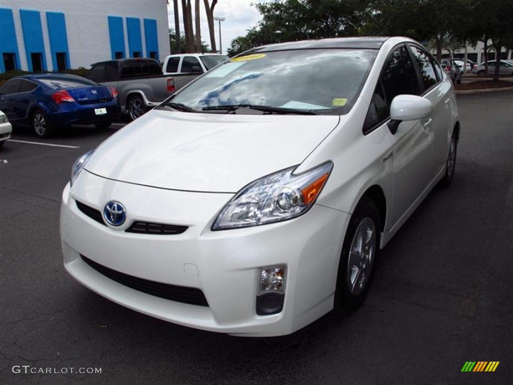 2010 Prius Hybrid III - Blizzard White Pearl / Misty Gray photo #7