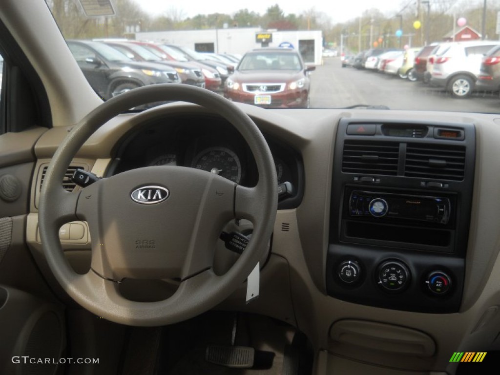 2008 Sportage LX - Black Cherry Metallic / Beige photo #4