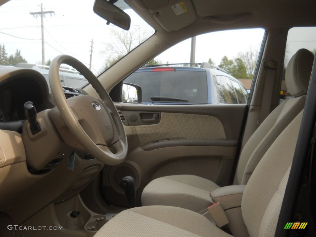 2008 Sportage LX - Black Cherry Metallic / Beige photo #7