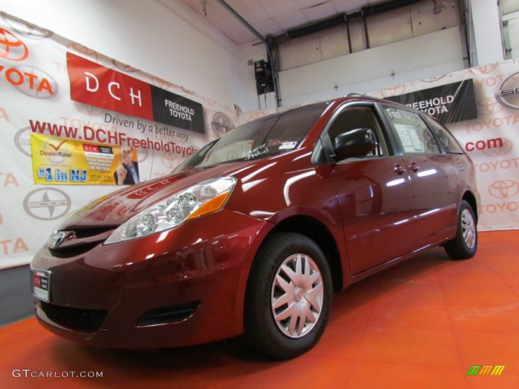 2009 Sienna CE - Salsa Red Pearl / Stone photo #1