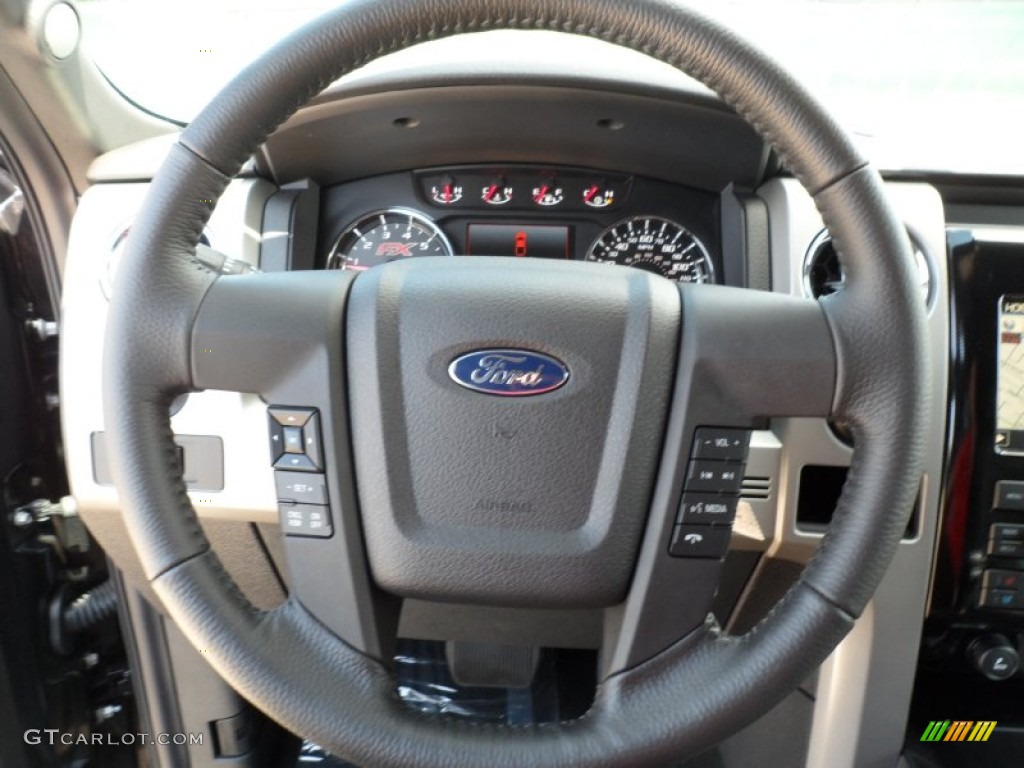 2012 Ford F150 FX2 SuperCrew Black Steering Wheel Photo #63949723