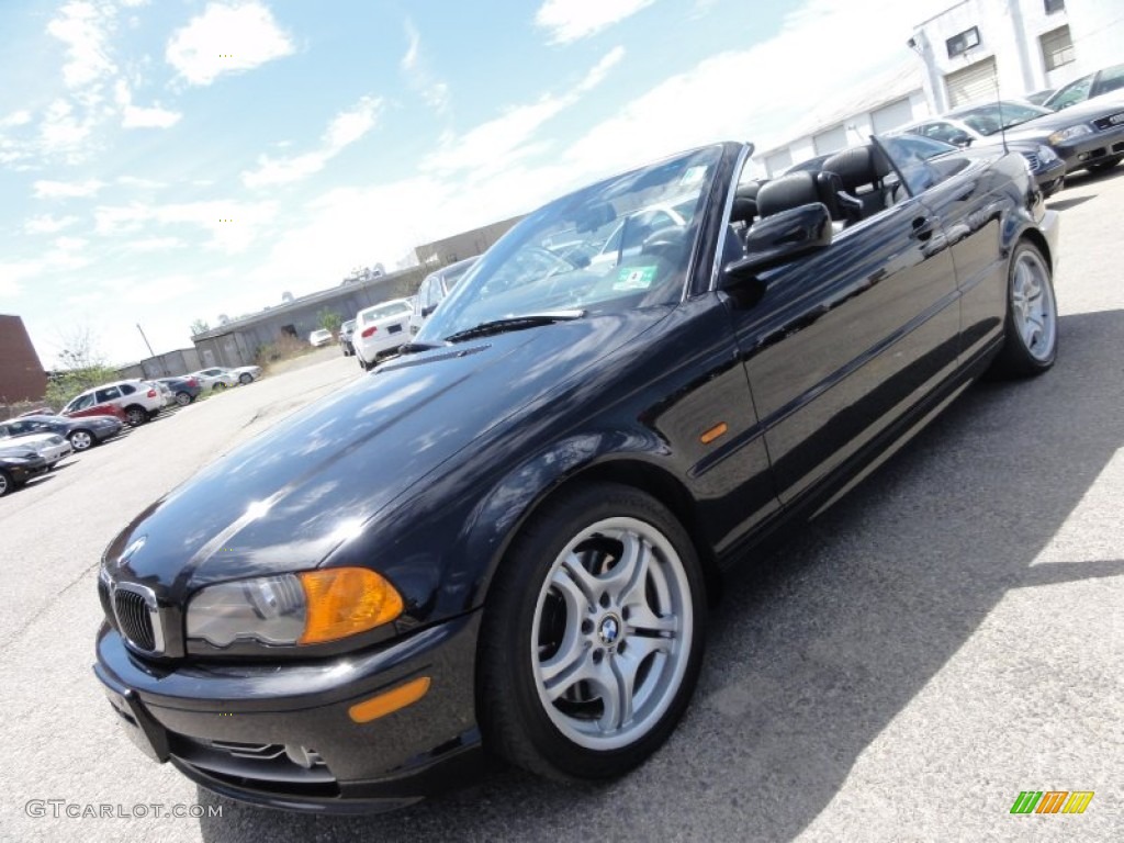 2001 3 Series 330i Convertible - Jet Black / Black photo #3