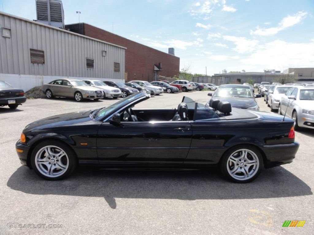 2001 3 Series 330i Convertible - Jet Black / Black photo #12