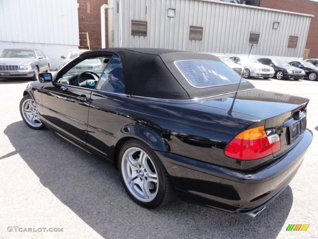 2001 3 Series 330i Convertible - Jet Black / Black photo #47