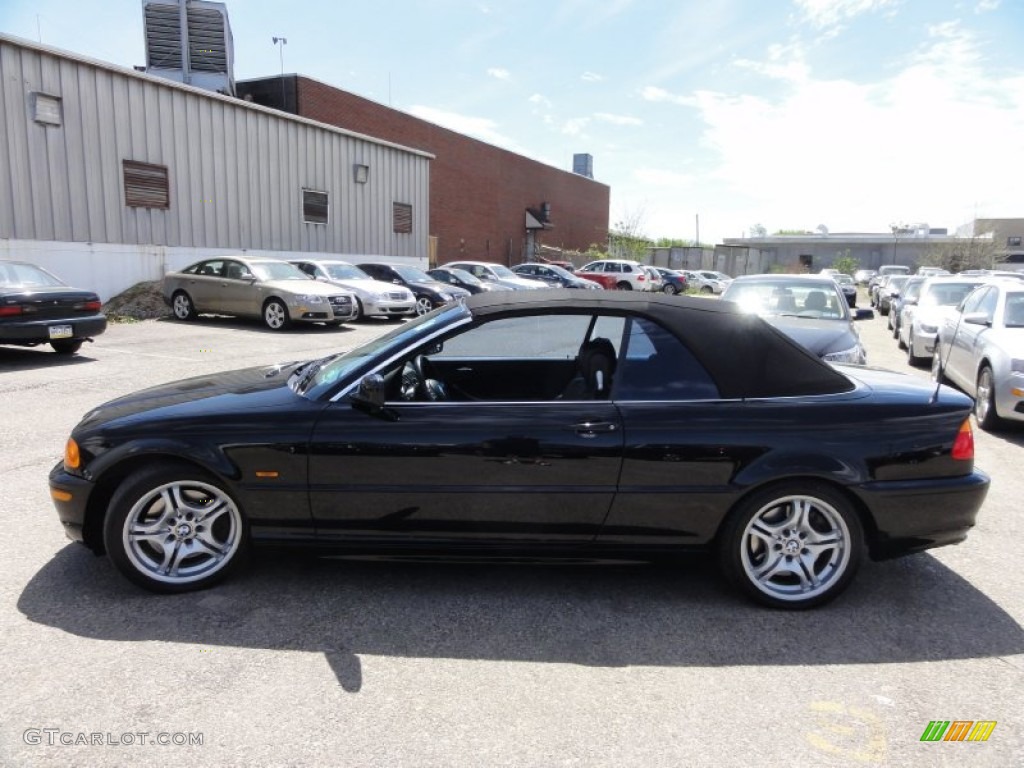 2001 3 Series 330i Convertible - Jet Black / Black photo #48
