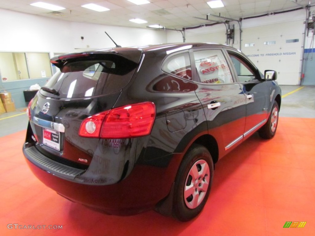 2011 Rogue S AWD - Wicked Black / Black photo #9