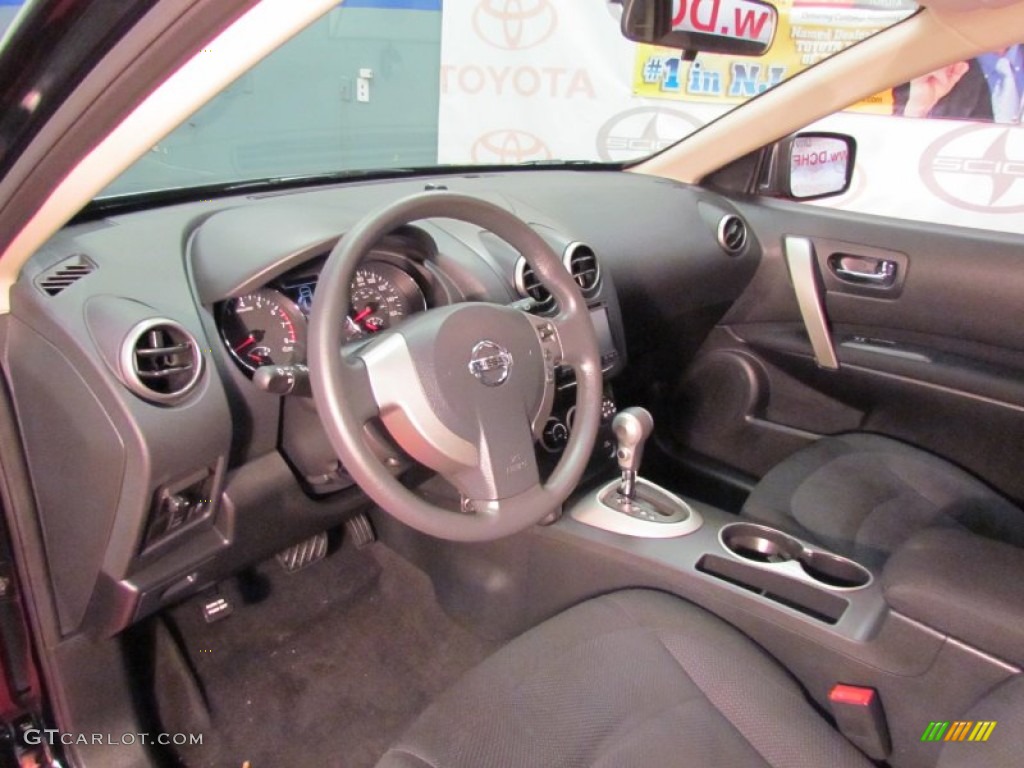 2011 Rogue S AWD - Wicked Black / Black photo #14