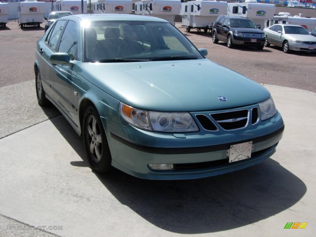 2004 9-5 Arc Sedan - Glacier Blue Metallic / Sand Beige photo #7