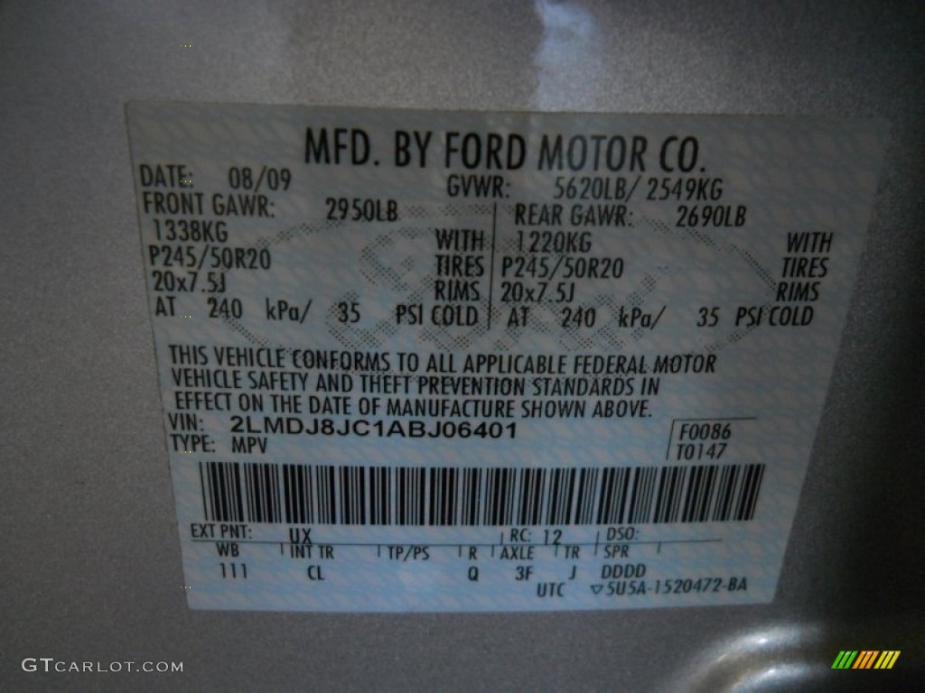 2010 MKX AWD - Ingot Silver Metallic / Medium Light Stone photo #31