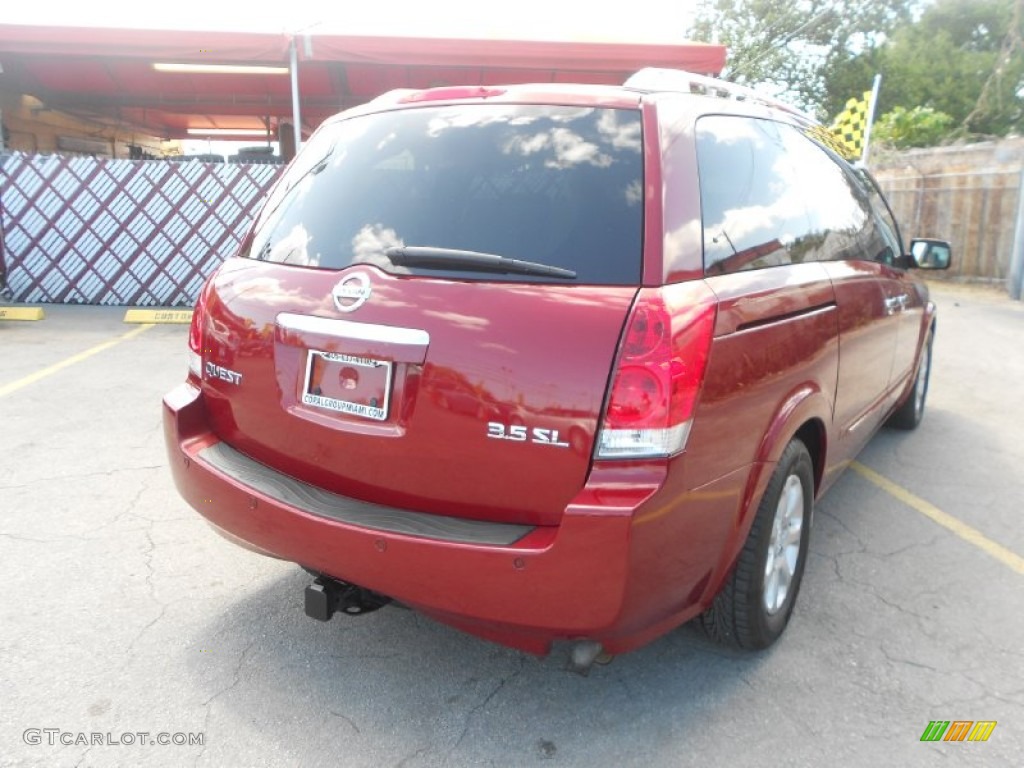 2007 Quest 3.5 SL - Red Brawn Metallic / Beige photo #8