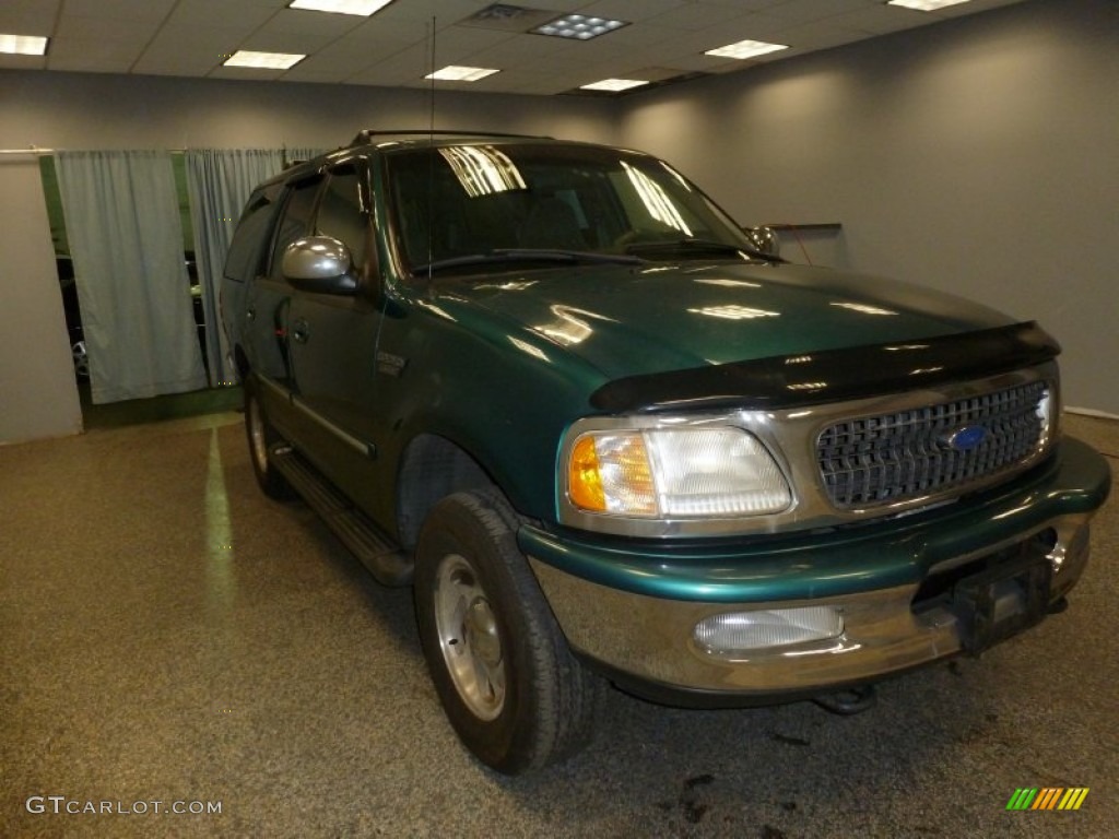 1997 Expedition XLT 4x4 - Pacific Green Metallic / Medium Prairie Tan photo #3