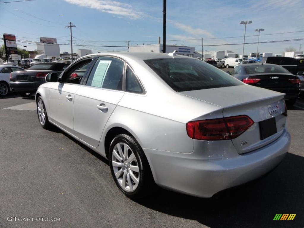 2009 A4 2.0T Premium quattro Sedan - Ice Silver Metallic / Black photo #10