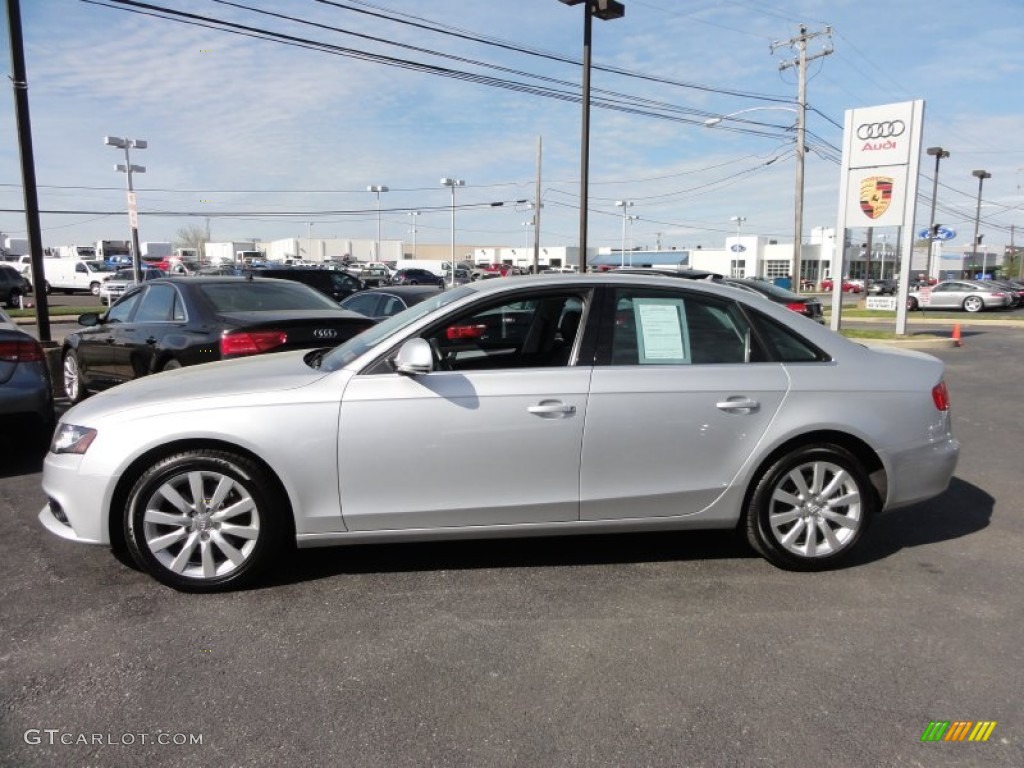 2009 A4 2.0T Premium quattro Sedan - Ice Silver Metallic / Black photo #11
