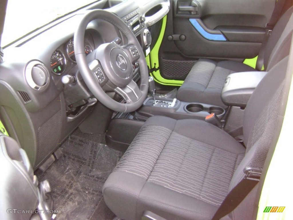 Black Interior 2012 Jeep Wrangler Unlimited Sport 4x4 Photo #63957769