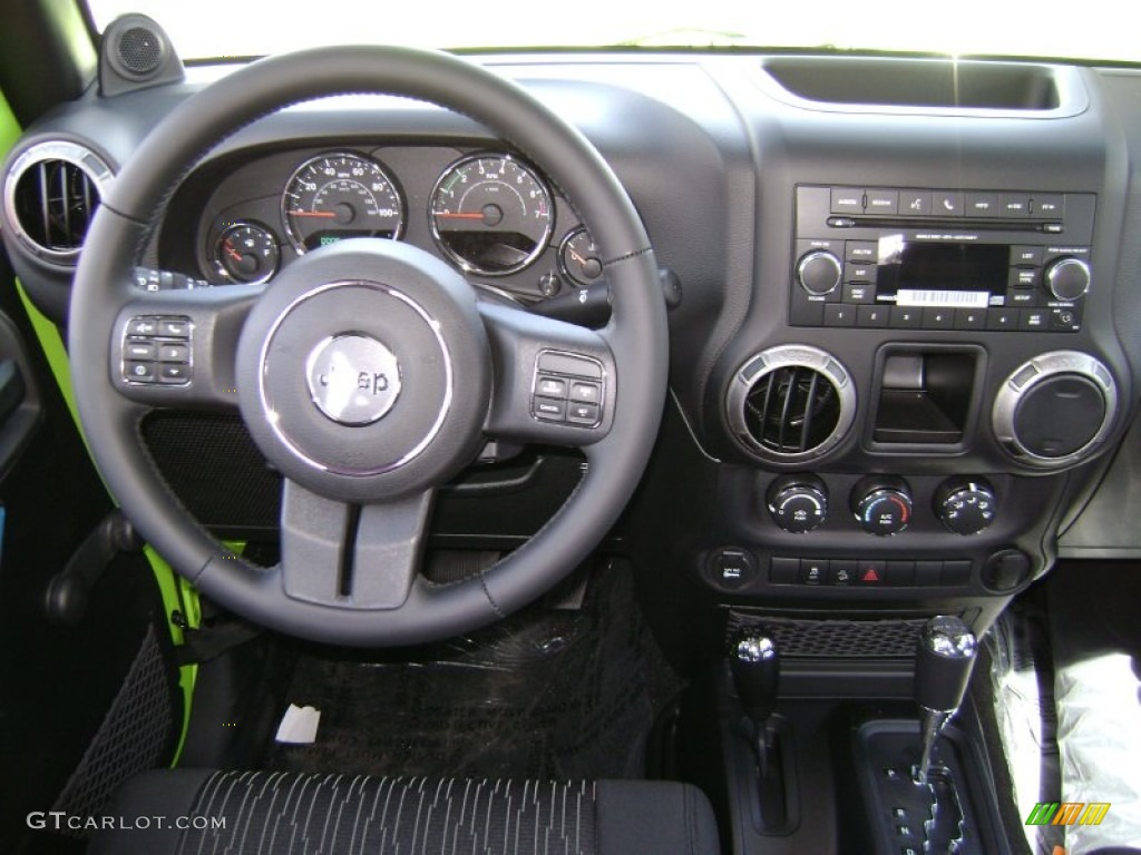 2012 Jeep Wrangler Unlimited Sport 4x4 Black Dashboard Photo #63957784