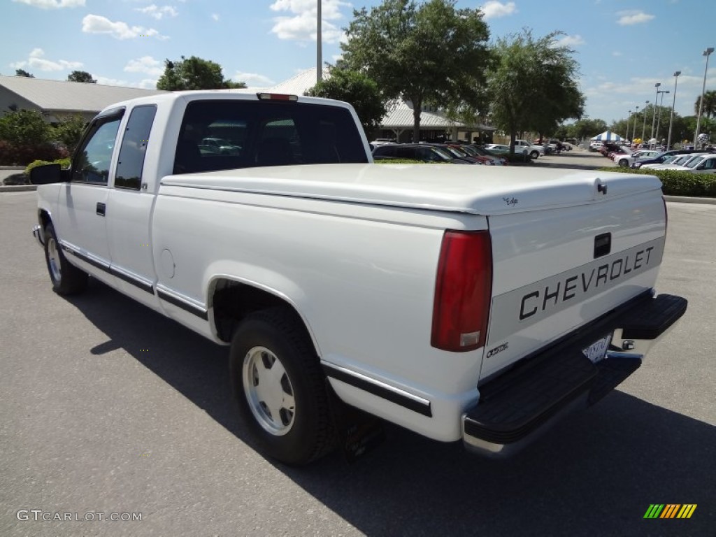 1997 C/K C1500 Extended Cab - Olympic White / Blue photo #3