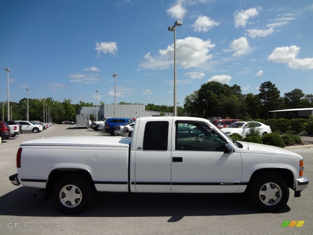 1997 C/K C1500 Extended Cab - Olympic White / Blue photo #9
