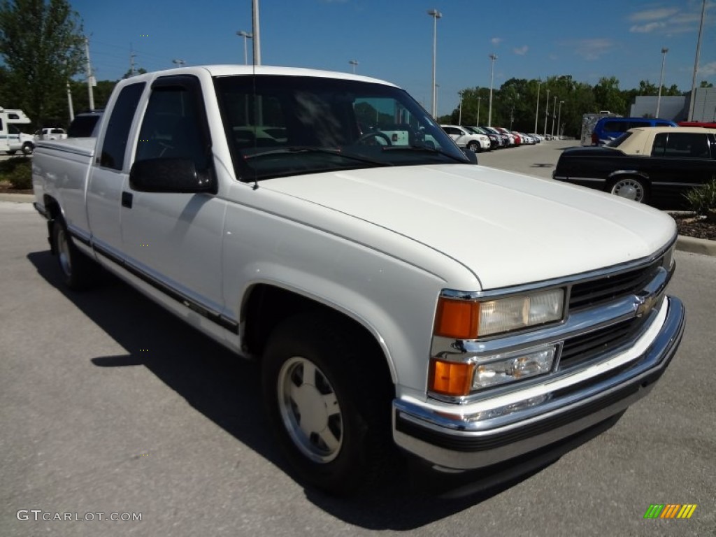 1997 C/K C1500 Extended Cab - Olympic White / Blue photo #10