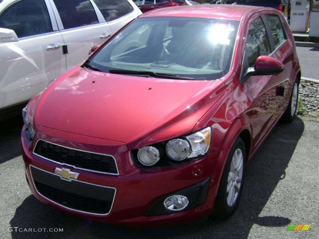 2012 Sonic LT Hatch - Crystal Red Tintcoat / Jet Black/Dark Titanium photo #1