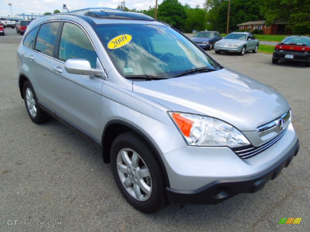 2009 CR-V EX-L - Alabaster Silver Metallic / Black photo #2