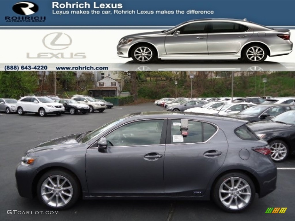2012 CT 200h Hybrid Premium - Nebula Gray Pearl / Black photo #1