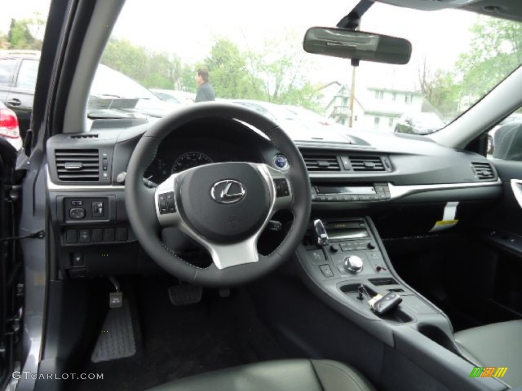 2012 CT 200h Hybrid Premium - Nebula Gray Pearl / Black photo #12