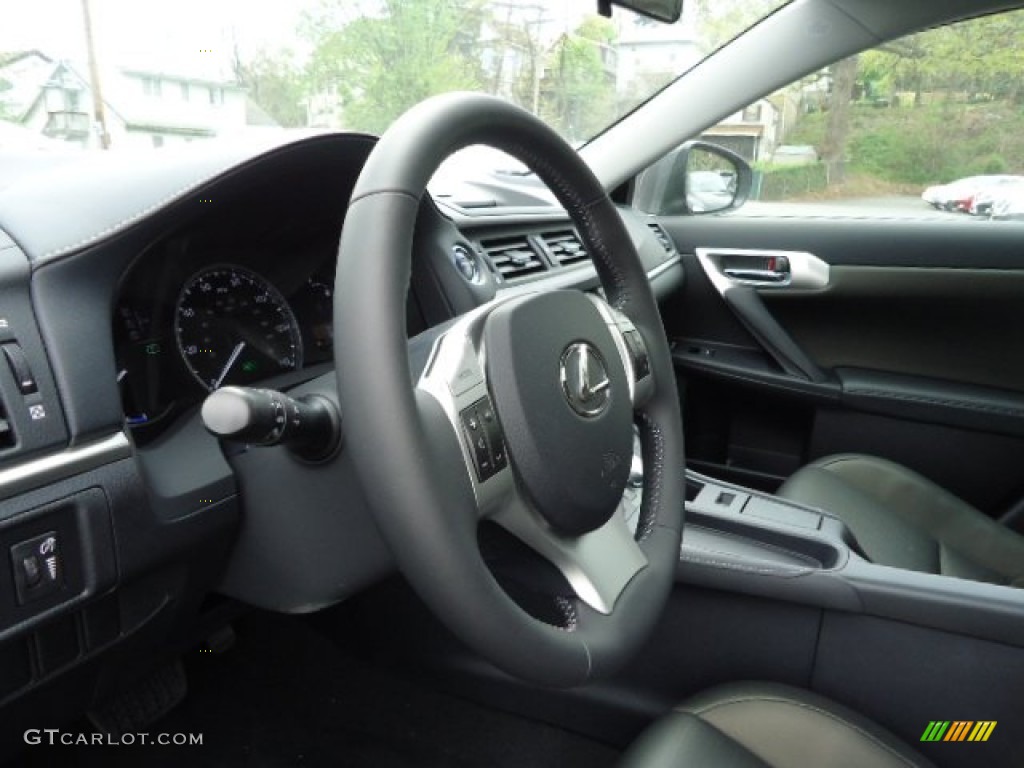 2012 CT 200h Hybrid Premium - Nebula Gray Pearl / Black photo #20