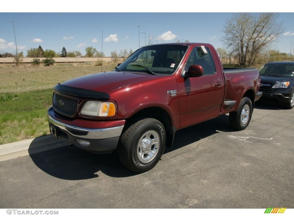 Dark Toreador Red Metallic 1999 Ford F150 XLT Regular Cab 4x4 Exterior Photo #63959997