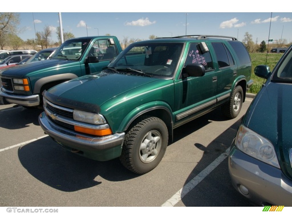 1999 Blazer LS 4x4 - Meadow Green Metallic / Beige photo #4