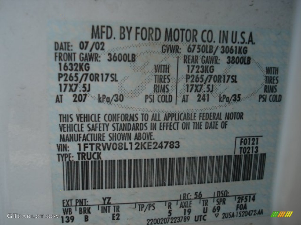 2002 F150 Lariat SuperCrew 4x4 - Oxford White / Medium Graphite photo #20