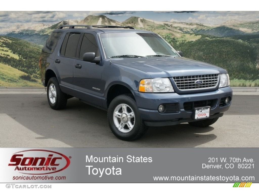 2004 Explorer XLT 4x4 - Medium Wedgewood Blue Metallic / Midnight Grey photo #1