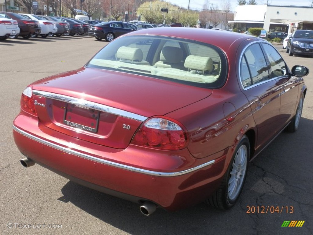2006 S-Type 3.0 - Radiance Red Metallic / Ivory photo #5